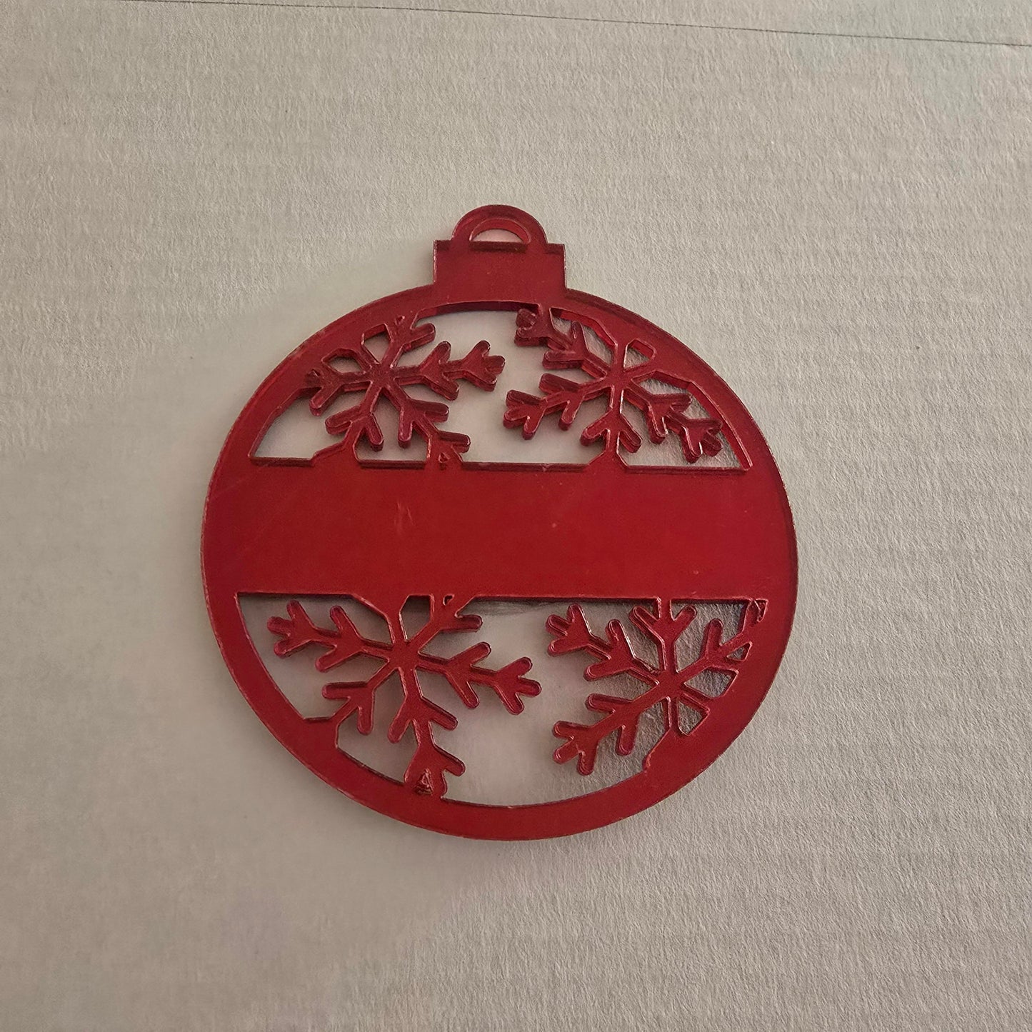 Acrylic - 4 Inch Snowflake Bauble - Name Plaque