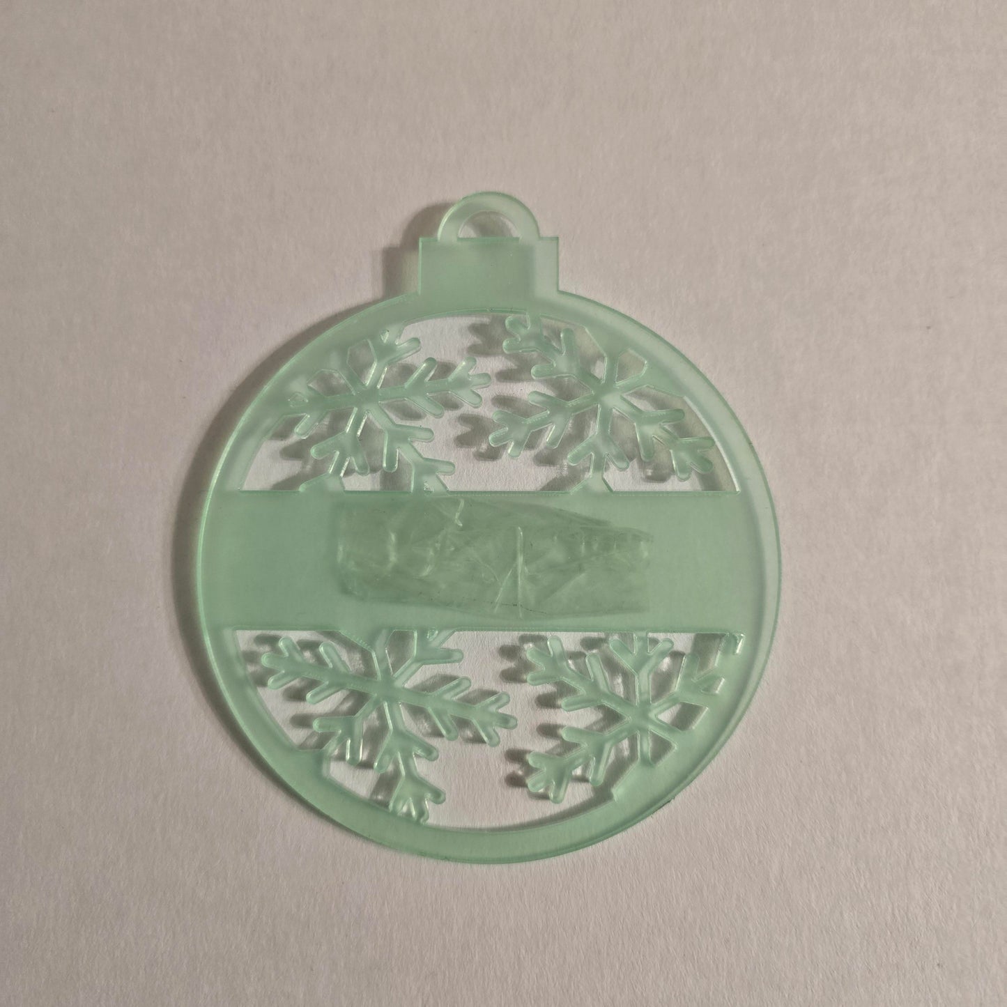 Acrylic - 4 Inch Snowflake Bauble - Name Plaque