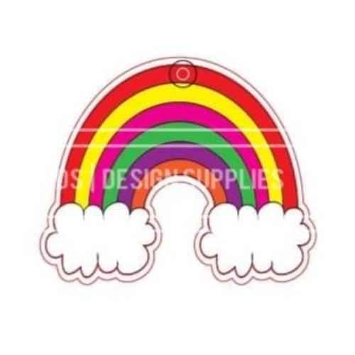 Acrylic - Rainbow and Clouds 2.5 inch
