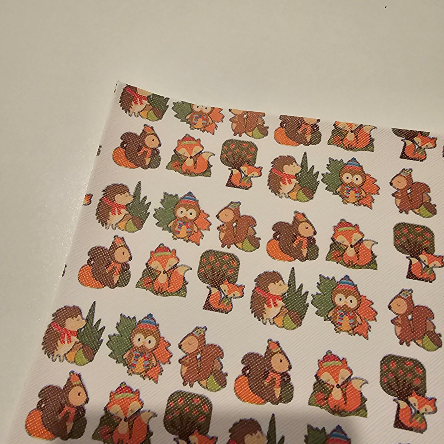 Printed Leatherette - Woodland Friends