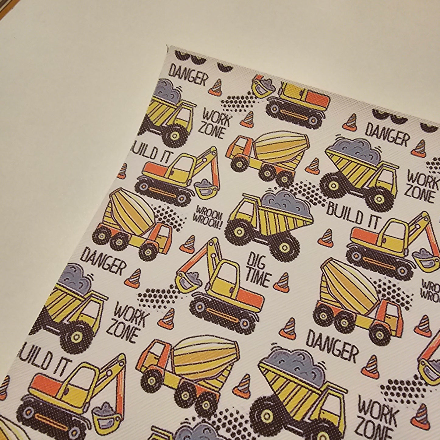 Printed Leatherette - Work Zone/Build It