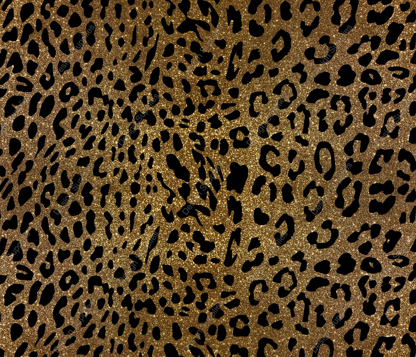Gold and Black Leopard - Tumbler Wrap