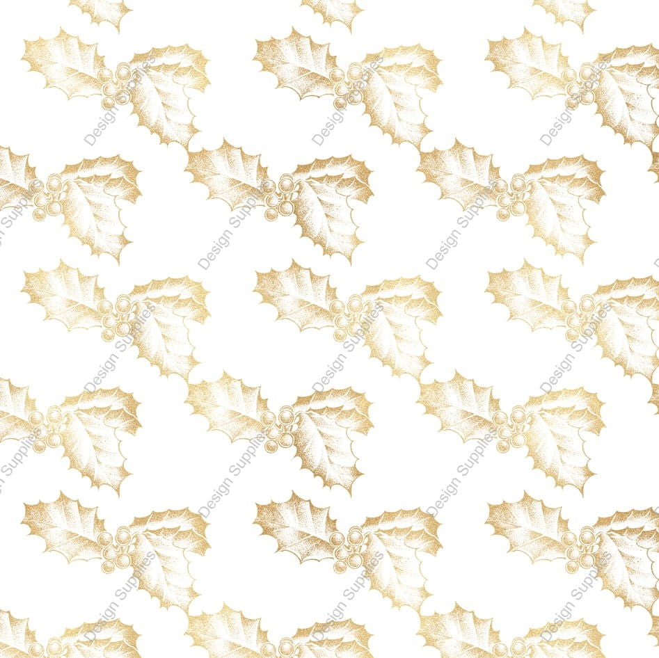 Golden Holly Leaves
