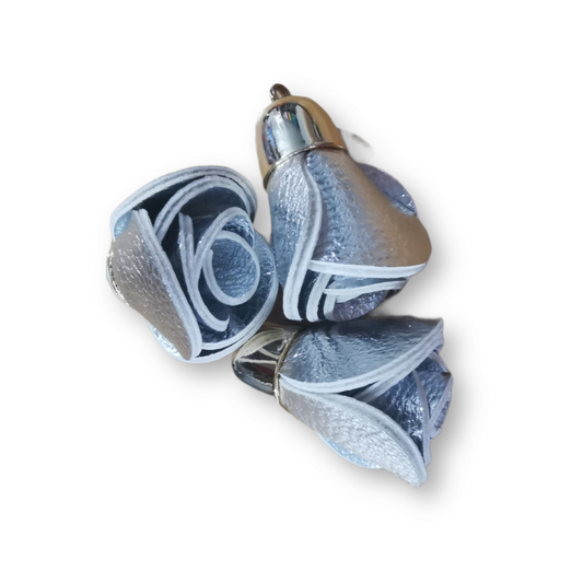 3 Pack Silver Rose Tassel