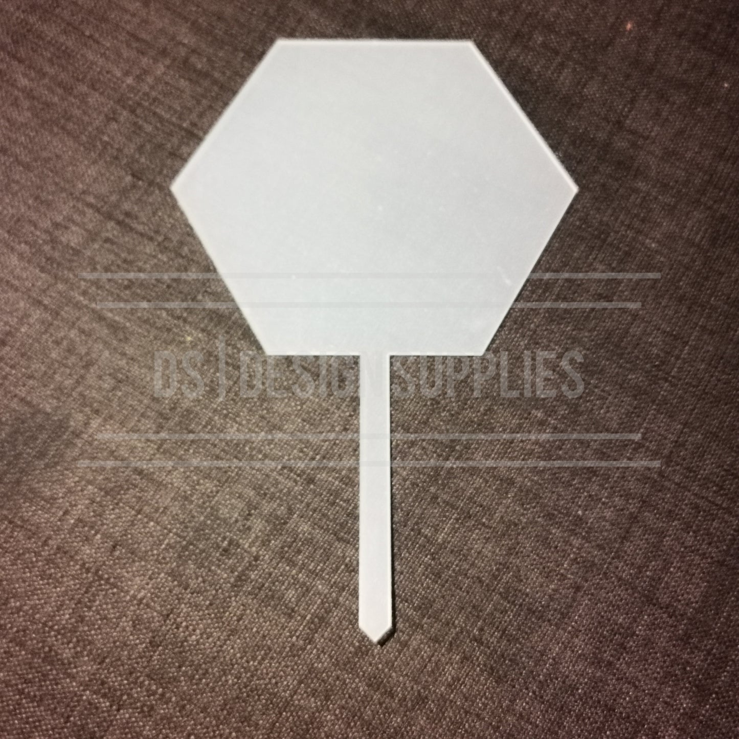 Acrylic - 6 Inch Hexagon Cake Topper - 7 colours
