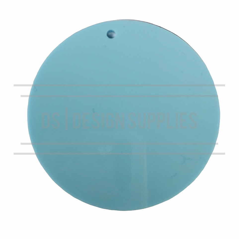 Acrylic - 2.5 inch Circle Pastel Blue