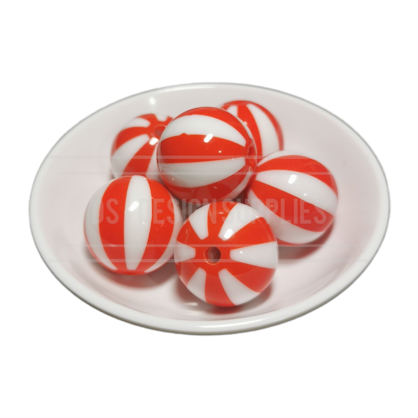 20mm Rock Candy - Orange Red