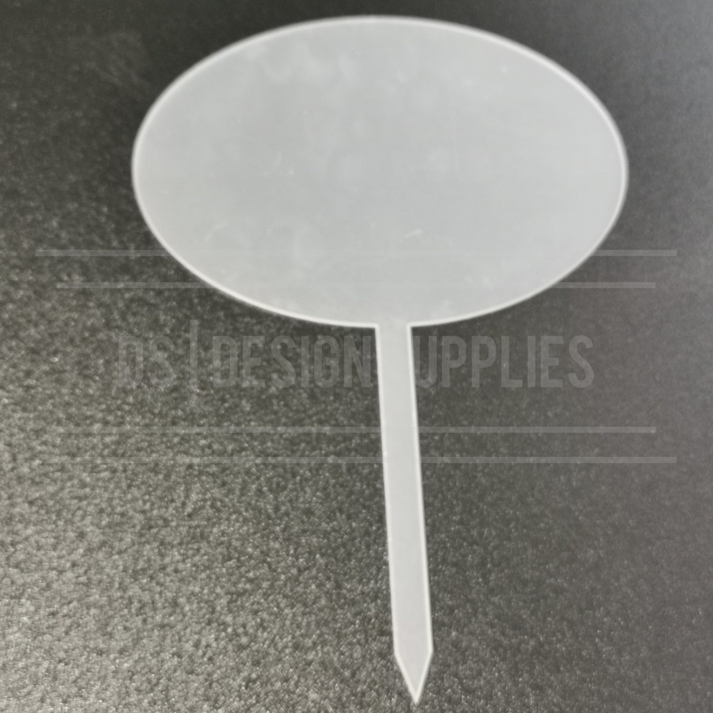 Acrylic - 6 Inch Oval Cake Topper - 7 Colours