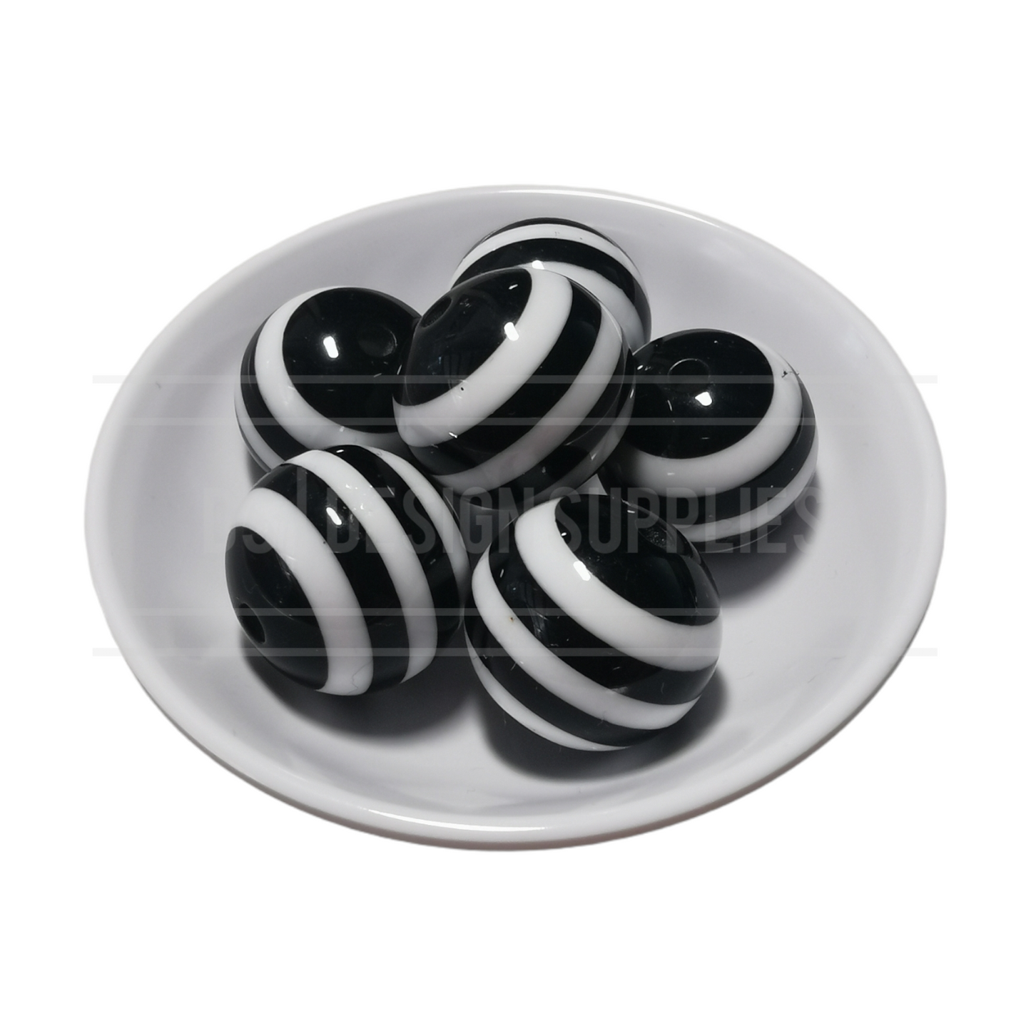 20mm Candy Stripe - Black