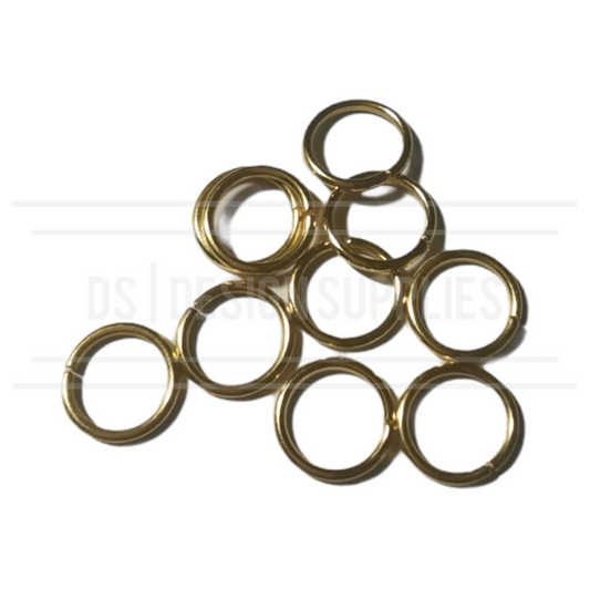10 Jump Rings - Gold Open 8mm
