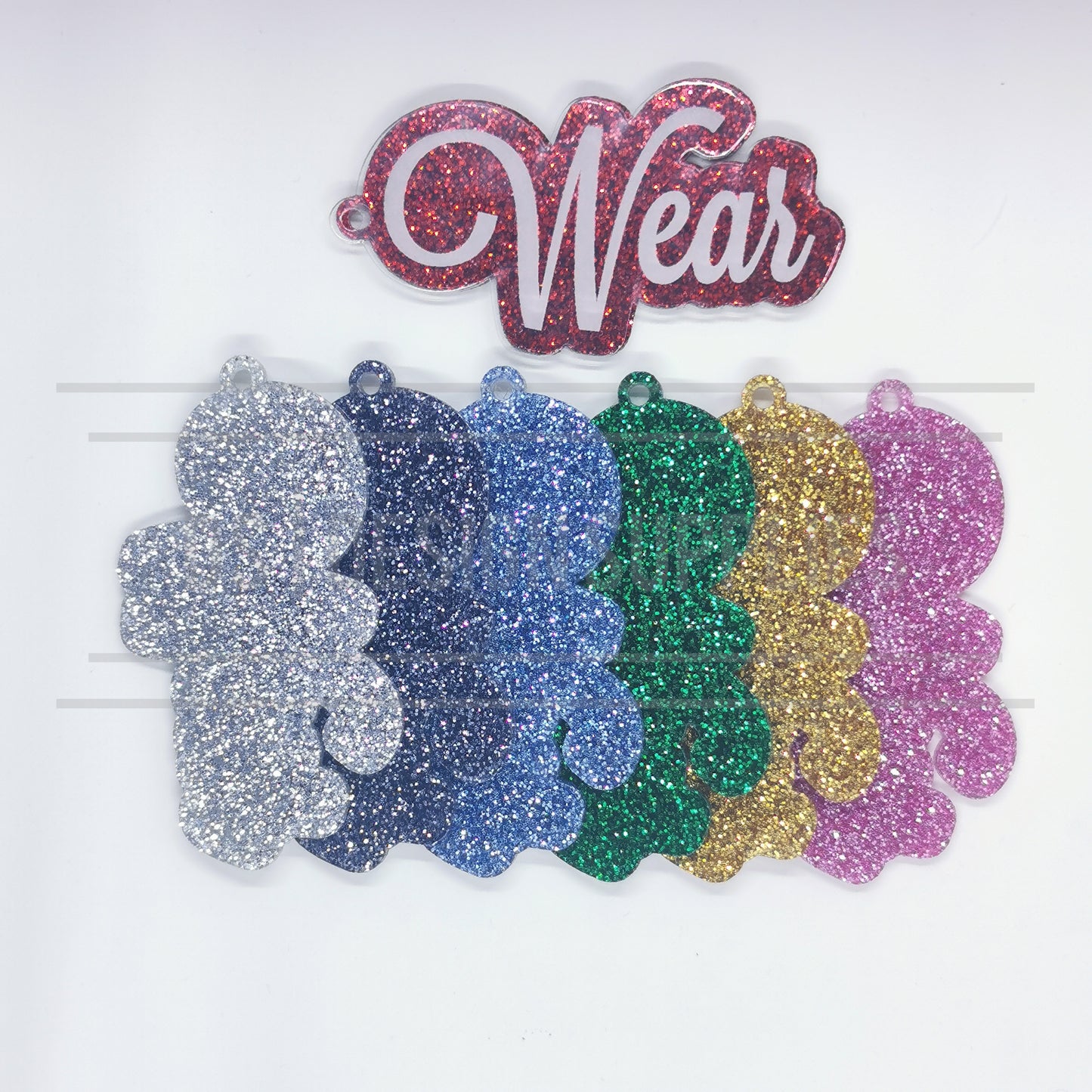 Acrylic - 3 Inch Read, Wear, Want, Need - Glitter