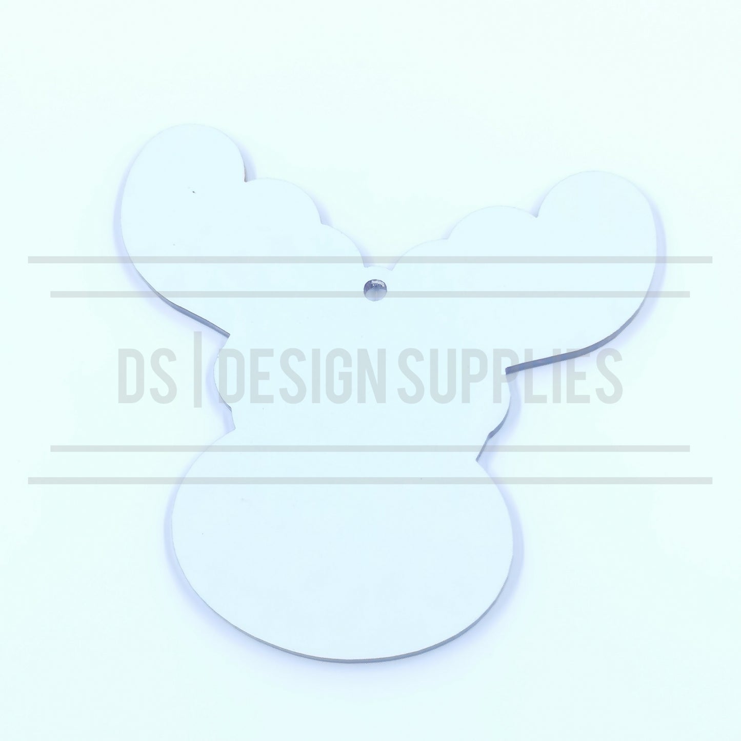 Acrylic - 4 Inch Reindeer Face - Clear 2mm