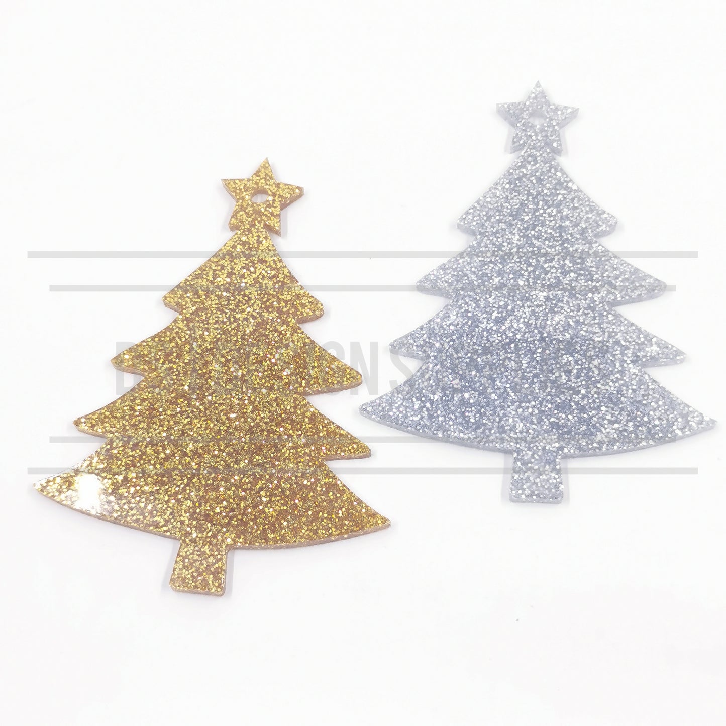 Acrylic - 4 Inch Christmas Tree - Glitter
