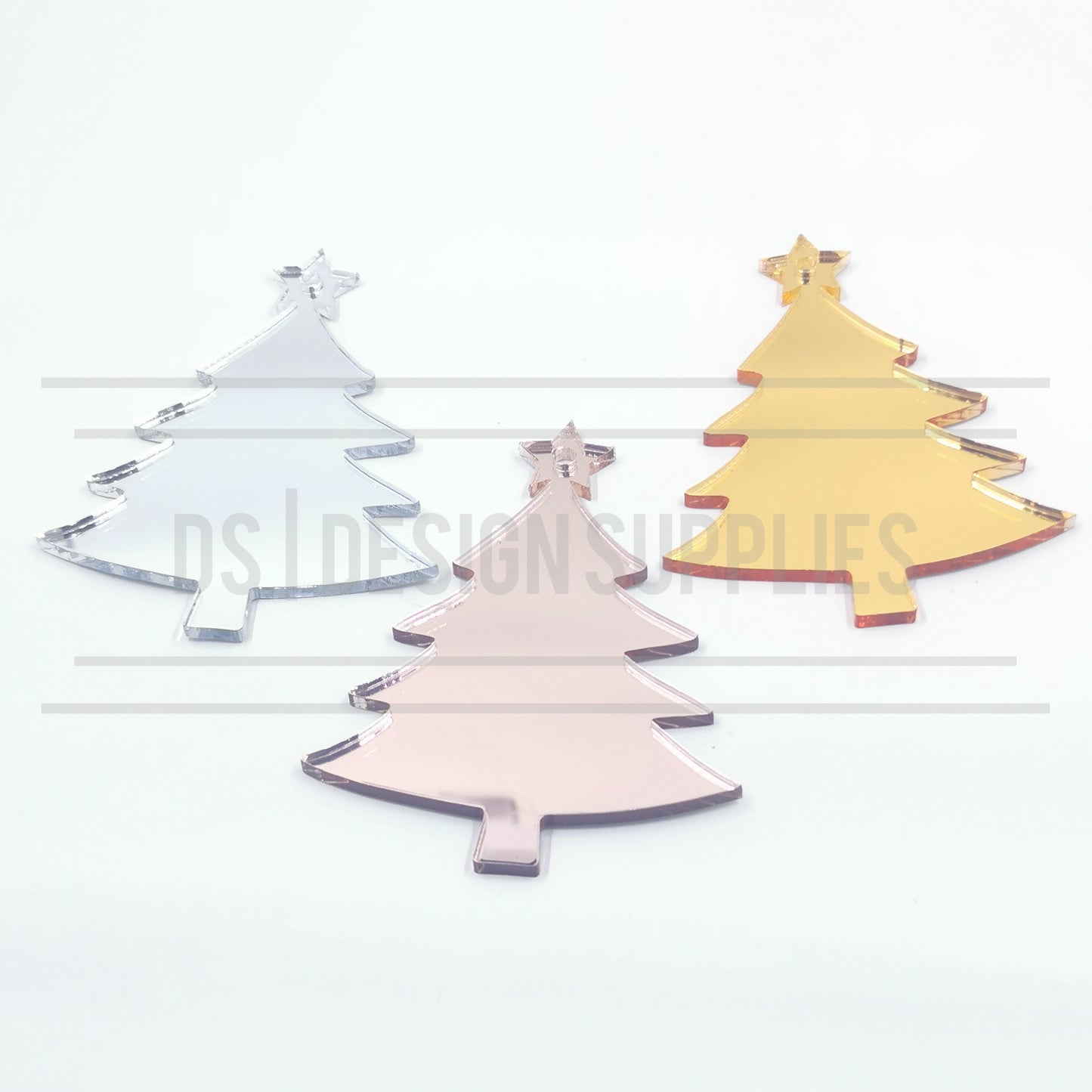 Acrylic - 4 Inch Christmas Tree - Mirror