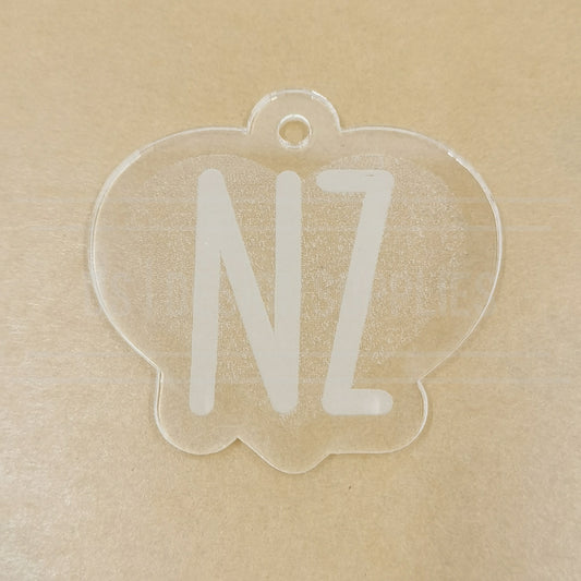 Acrylic - 3 Inch NZ Heart Behind