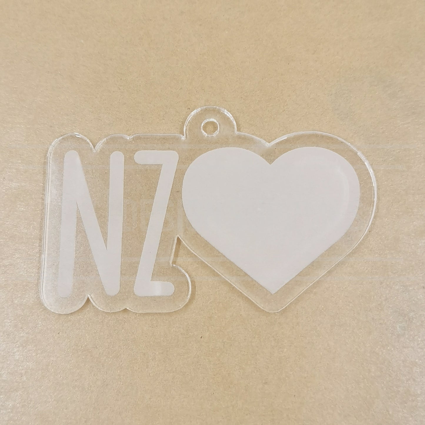Acrylic - 3 Inch NZ and Heart