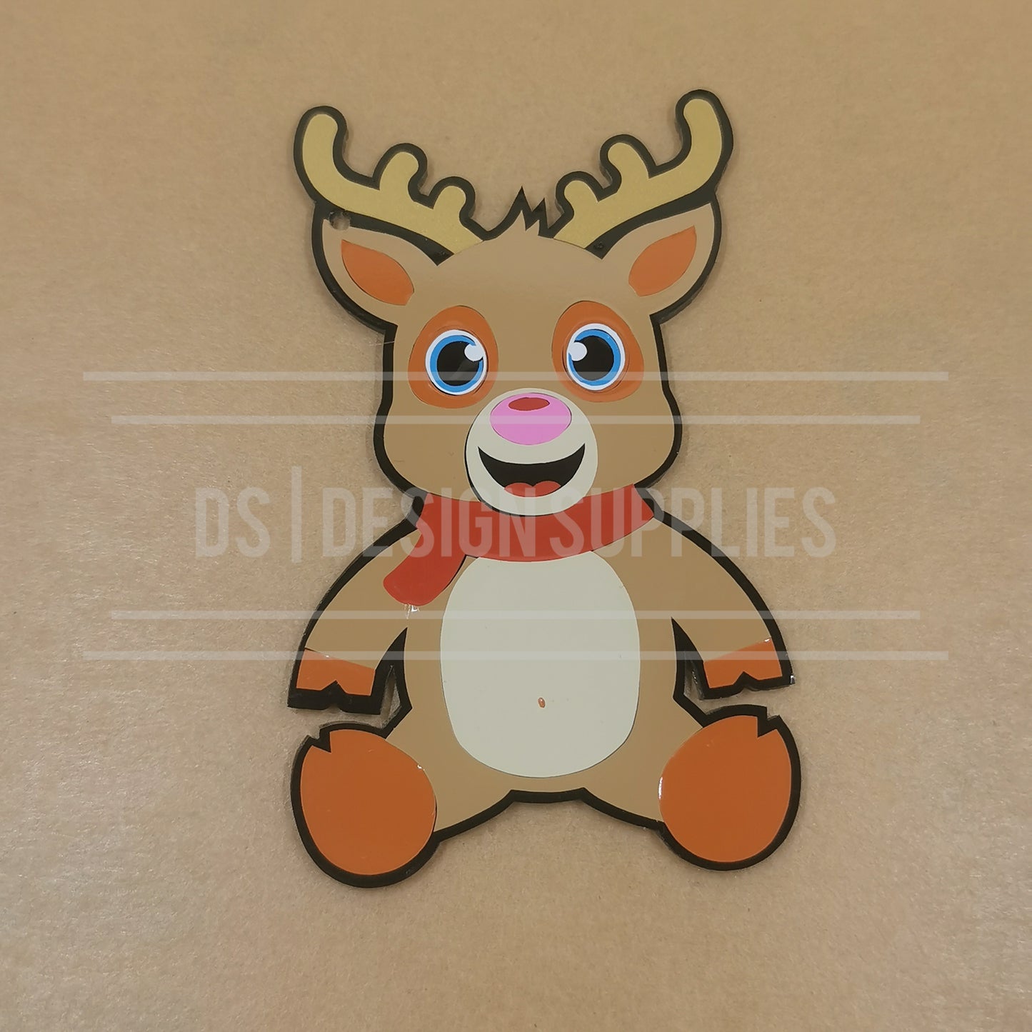 Acrylic - 3 Inch Sitting Reindeer