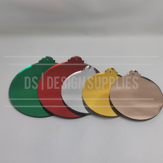 Acrylic - 4 Inch Snowflake Bauble - Bottom Plaque