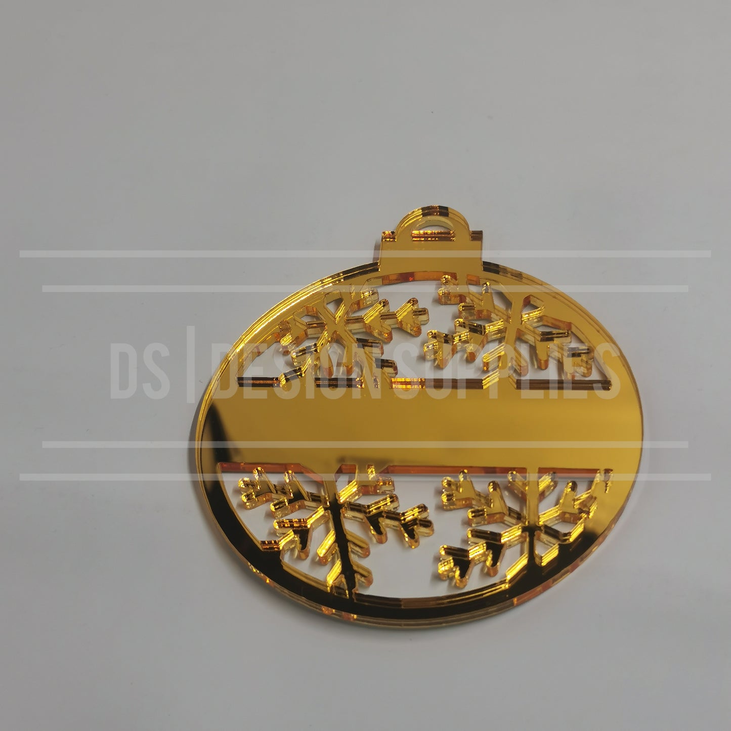 Acrylic - 4 Inch Snowflake Bauble - Name Plaque