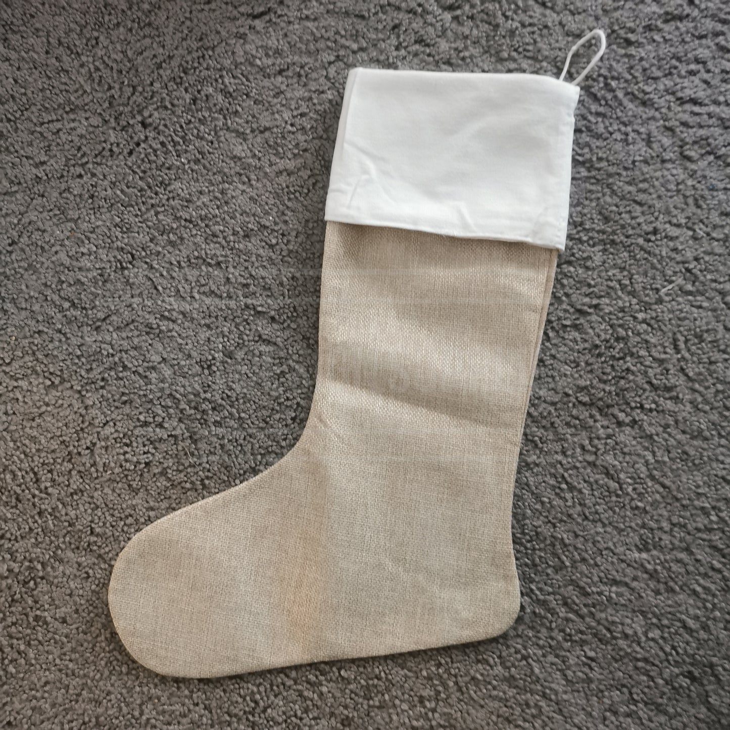 Jute Santa Stocking