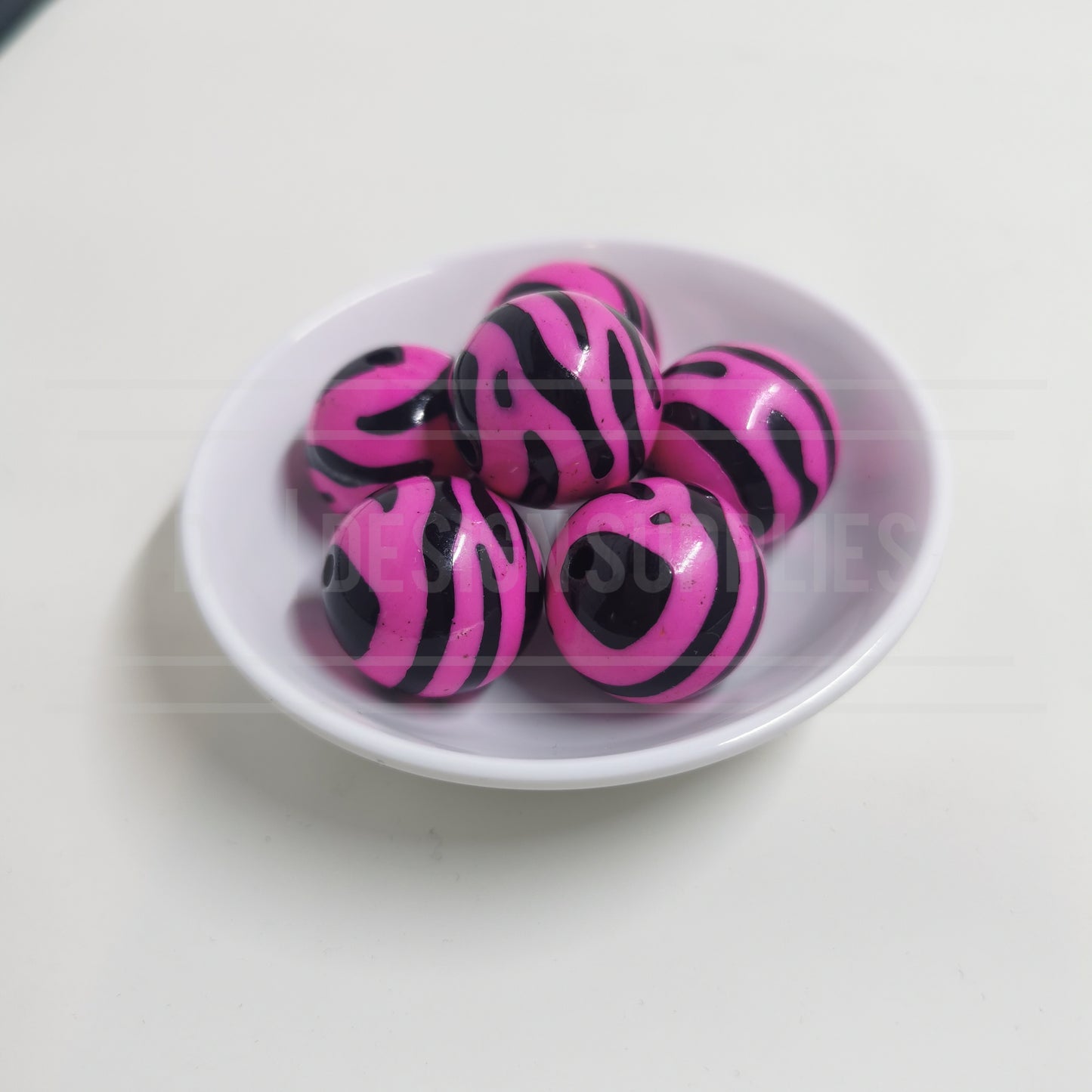 20mm Zebra Stripes - Bright Pink