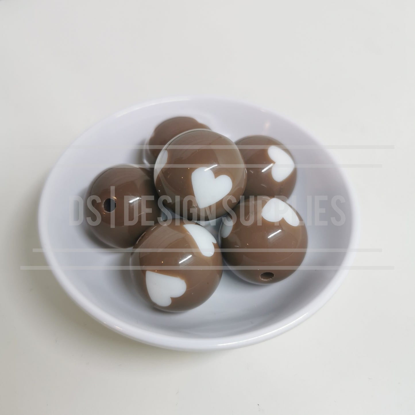 20mm Heart - Chocolate