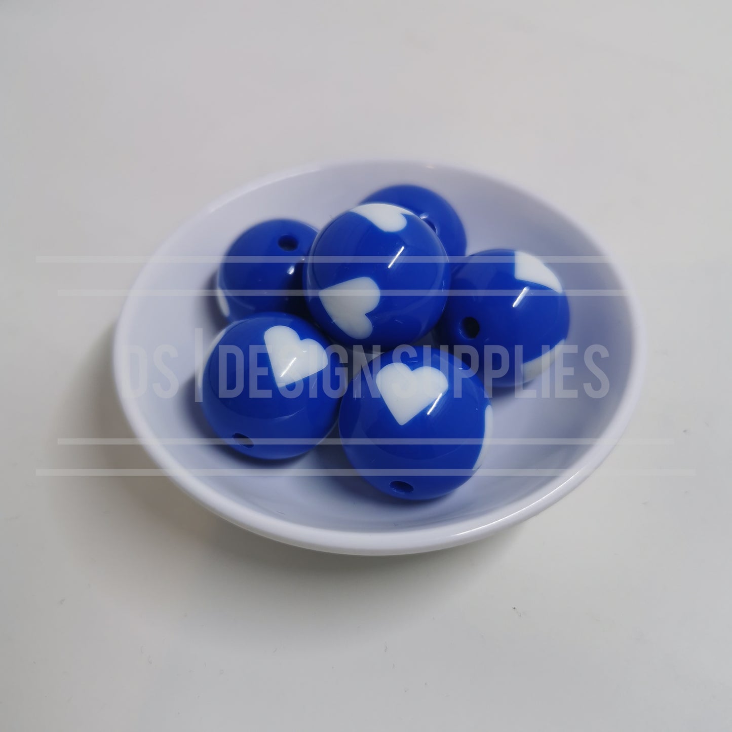 20mm Heart - Royal Blue