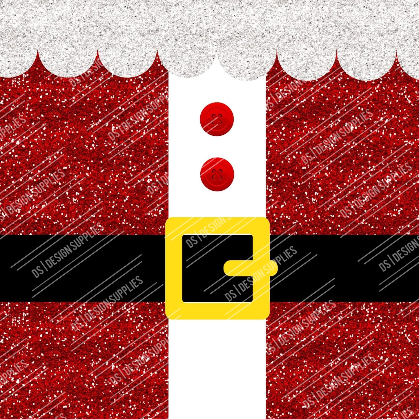Santa Suit Glitter - Tumbler Wrap