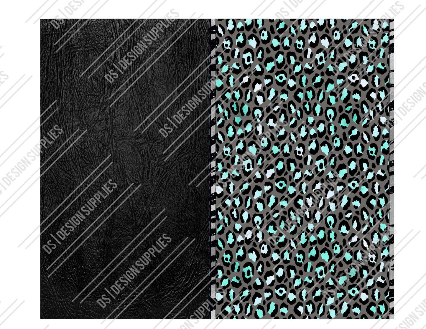 Grey Leopard - Half Split - Tumbler Wrap