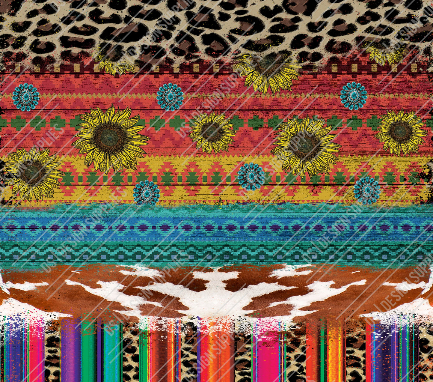 Tumbler Wrap - Aztec Leopard