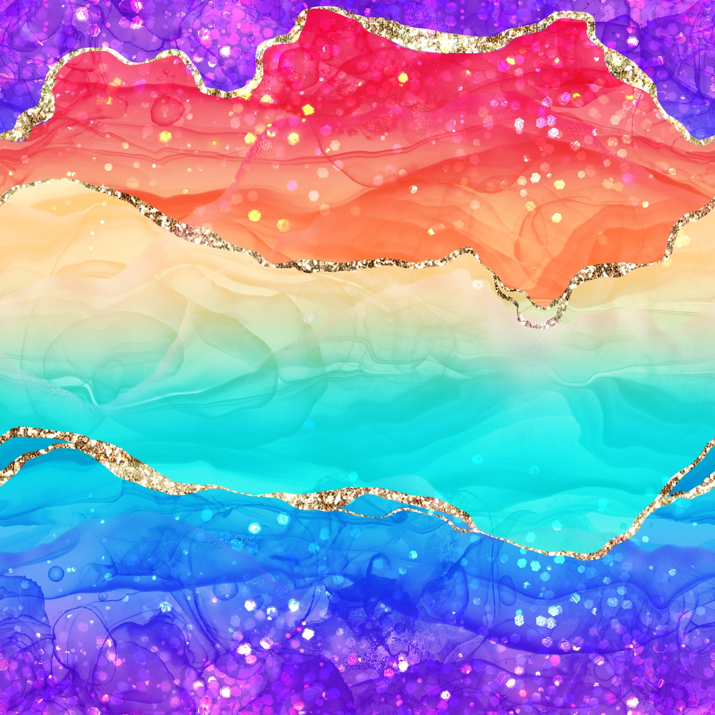 Rainbow Glitter Agate - 2