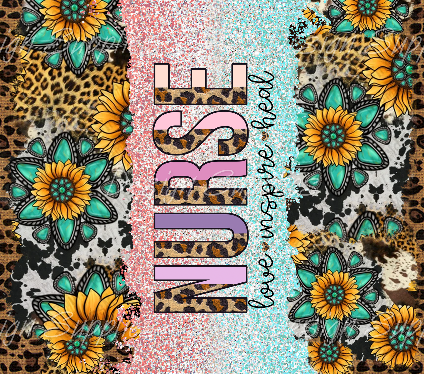 Tumbler Wrap - Nurse Sunflower