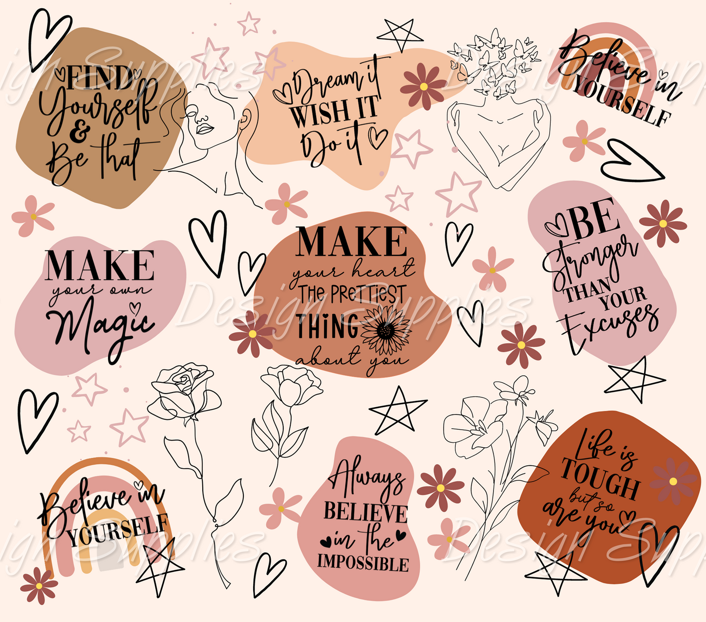 Tumbler Wrap - Positive Affirmations