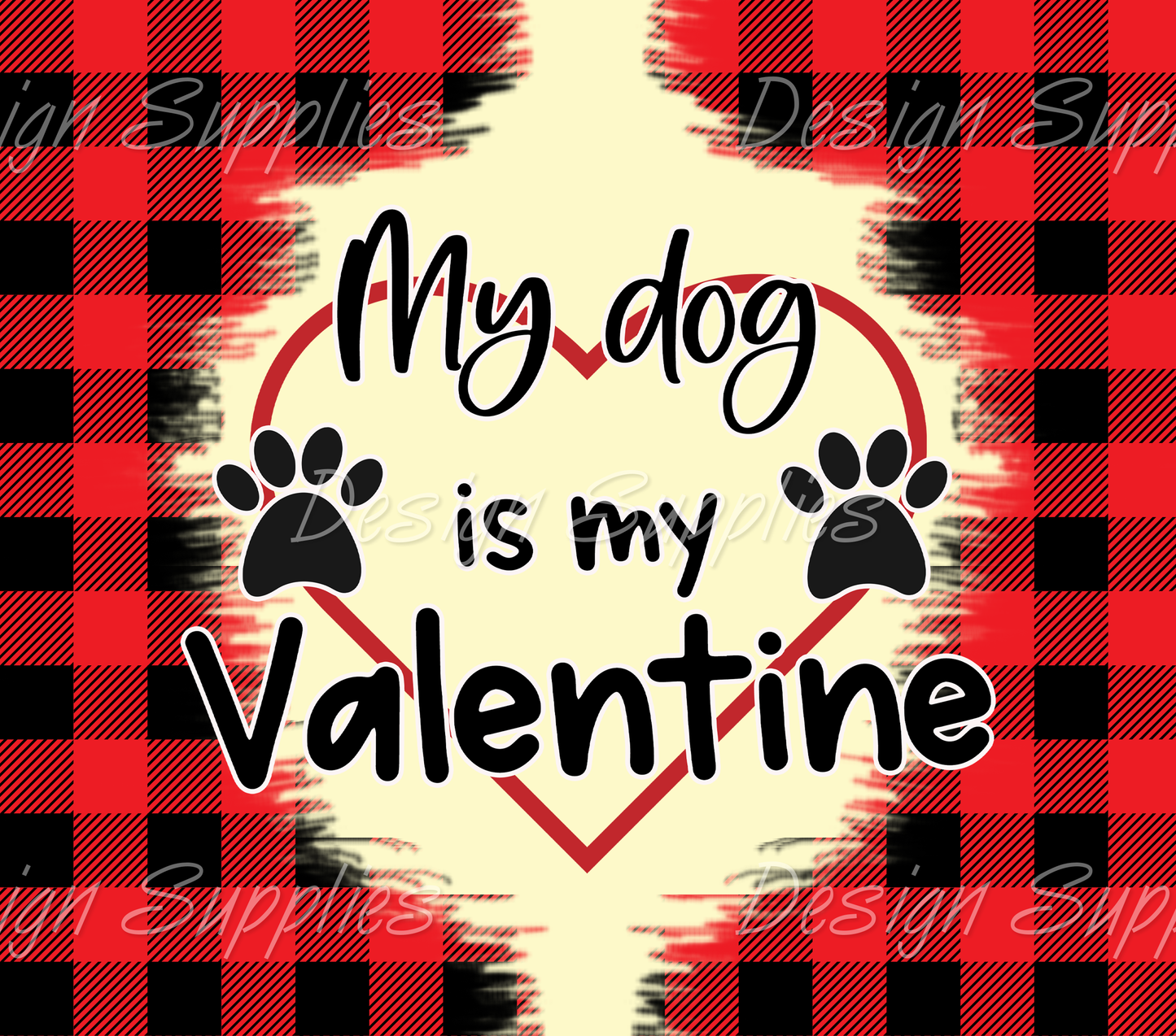 Tumbler Wrap - Dog Valentine