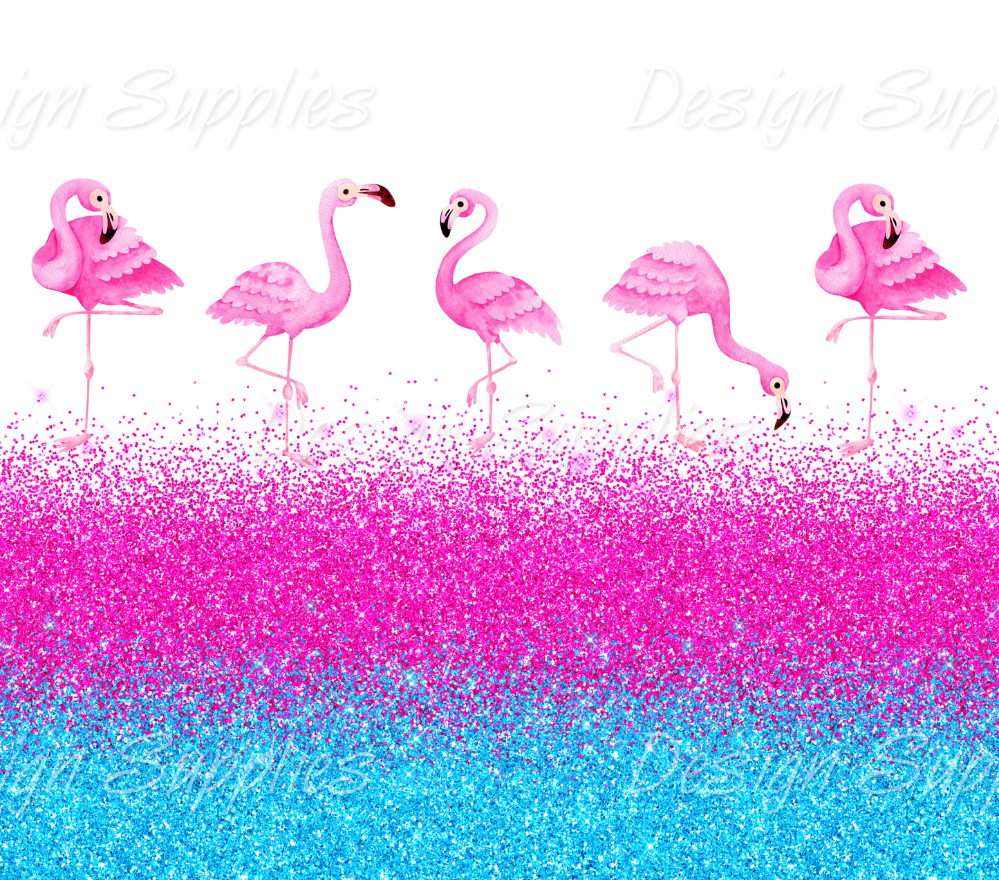 Tumbler Wrap - Flamingo Blue and Pink