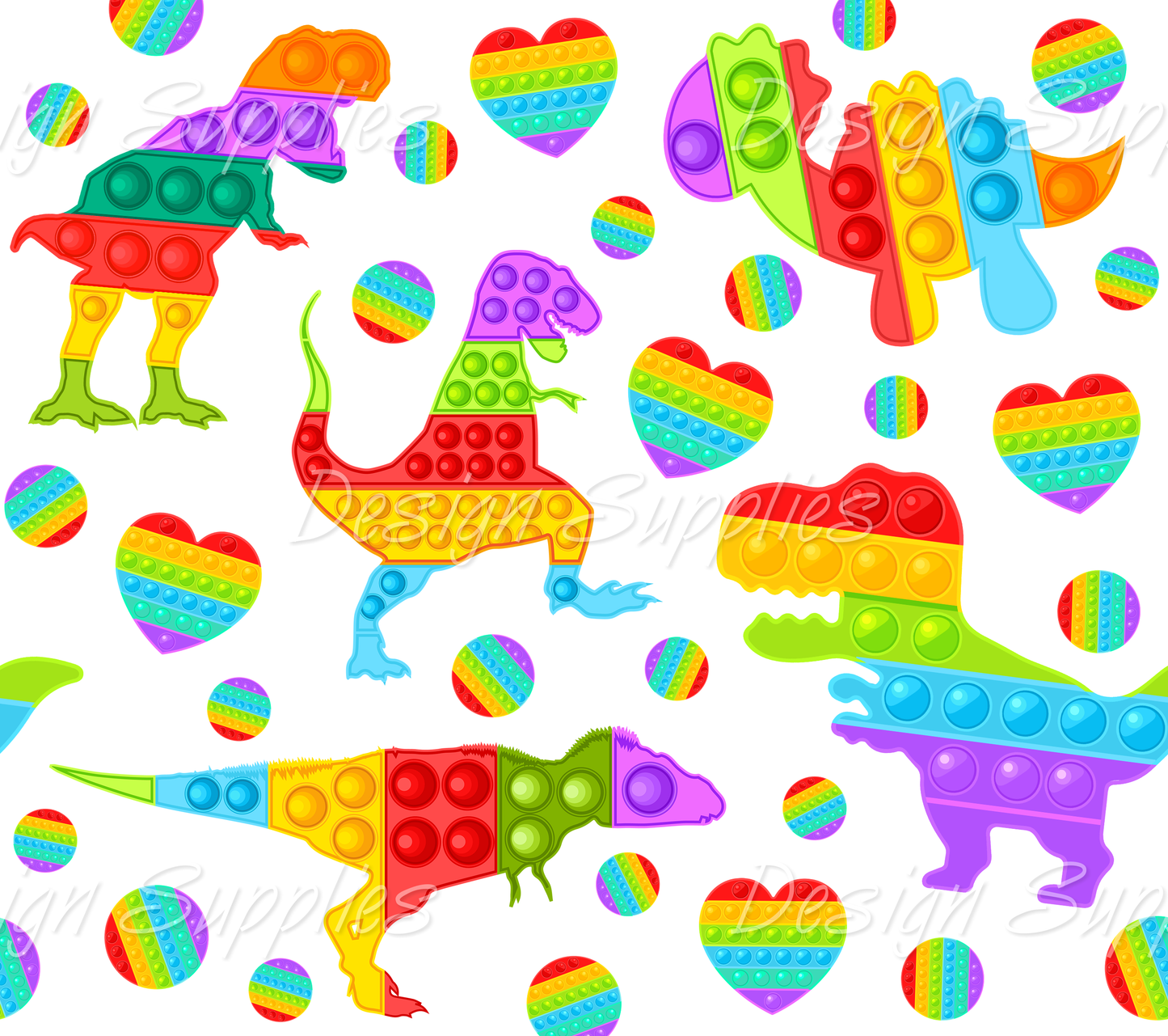Tumbler Wrap - T-rex Pop-it