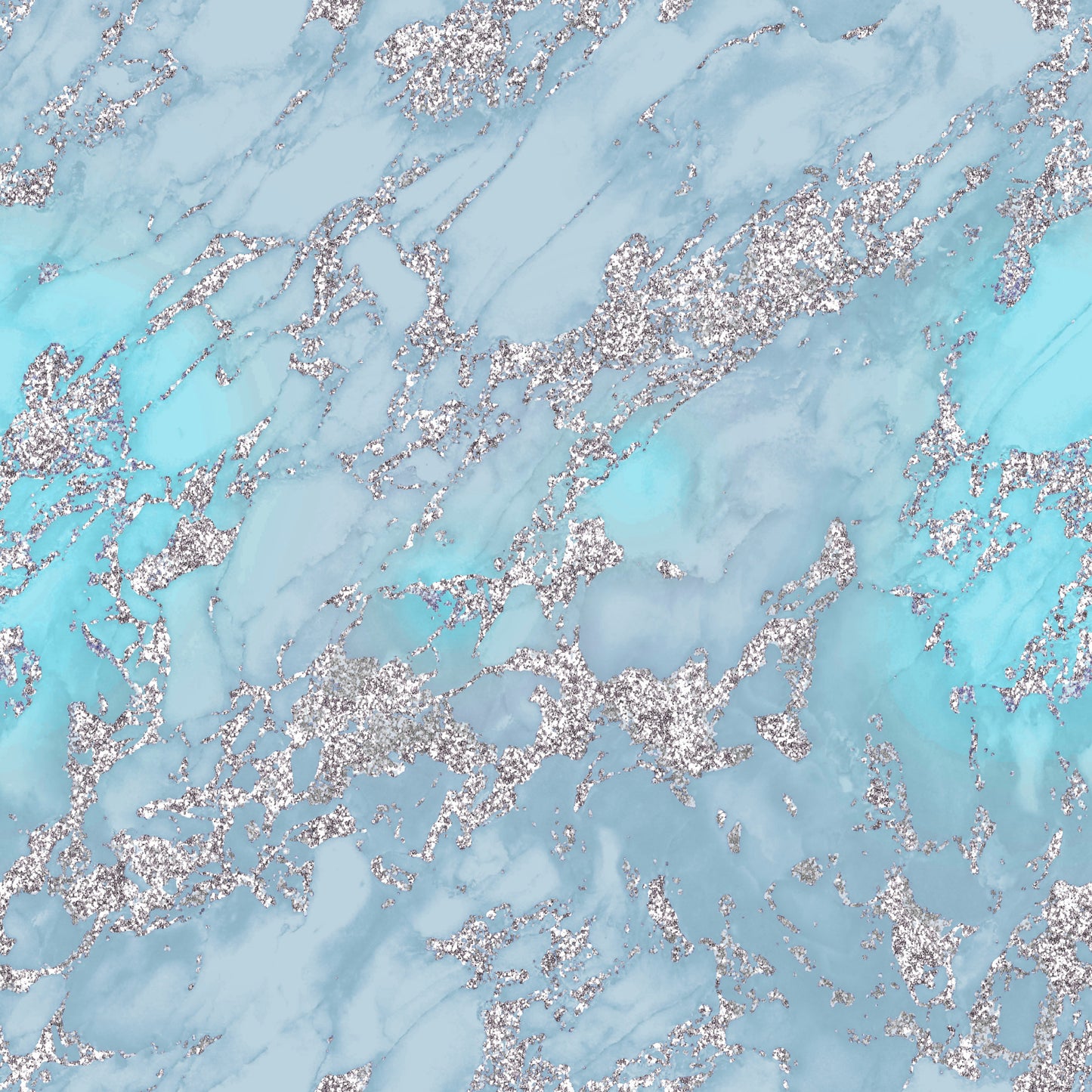 Patterned Vinyl - Blue and Silver Marble - 3
