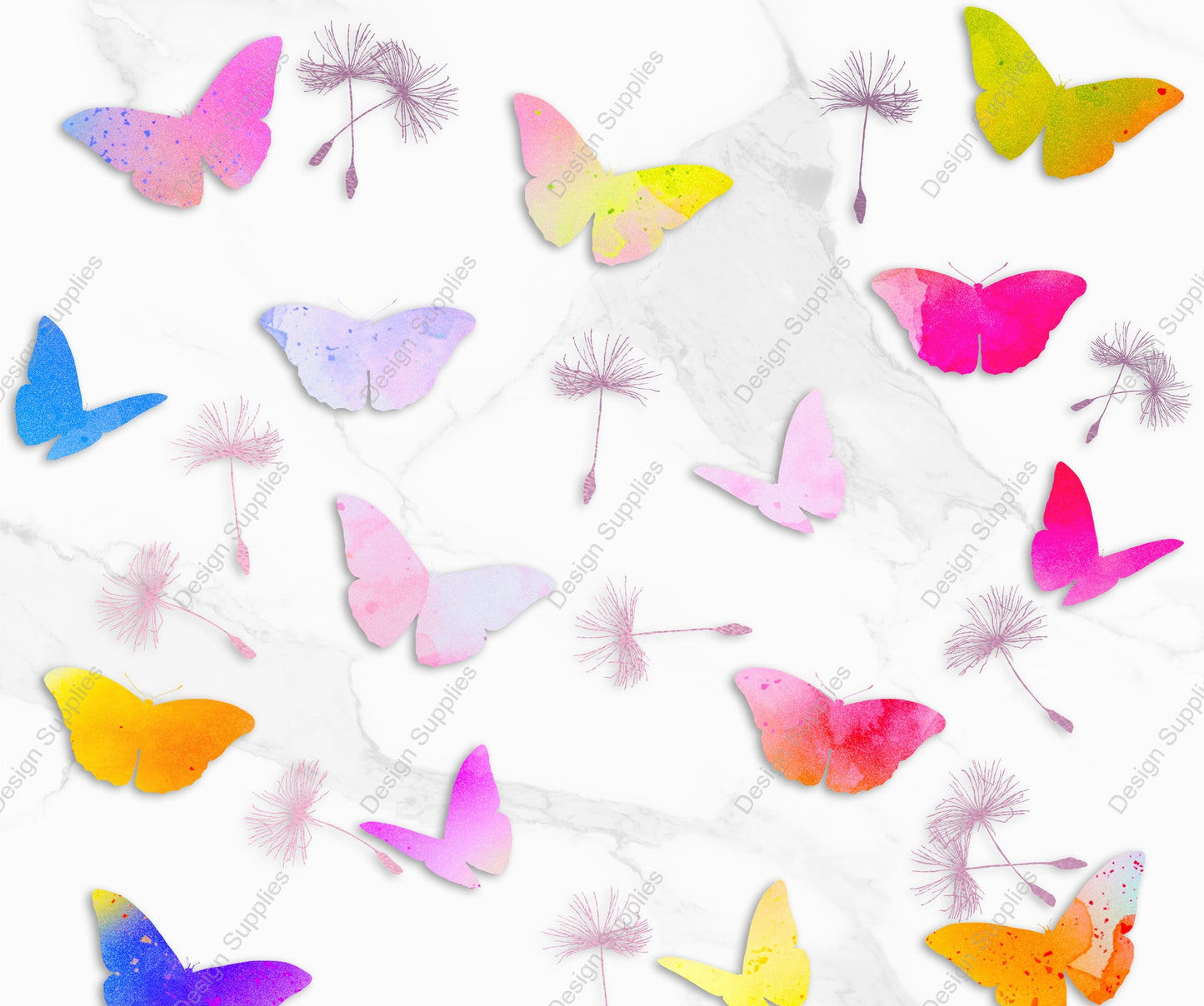 Tumbler Wrap - Butterfly with Marble