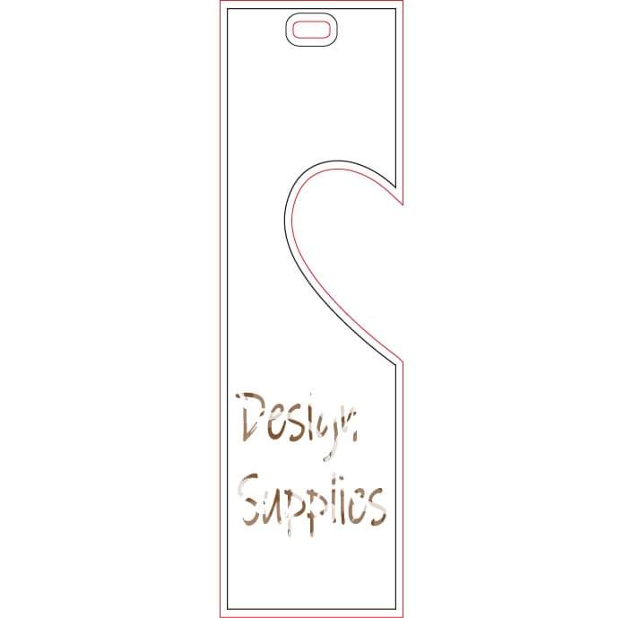 Acrylic - Bookmark Small with Heart Cutout