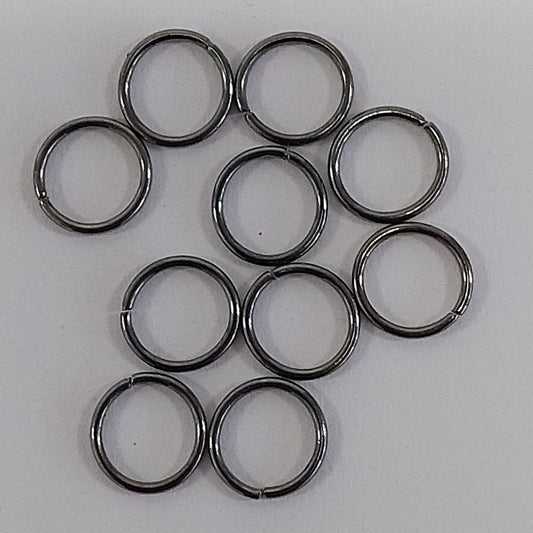 10 Jump Rings - Gun Metal 5mm