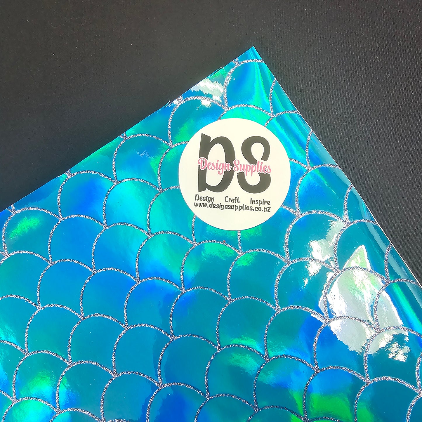 Faux Leather - Holographic Mermaid