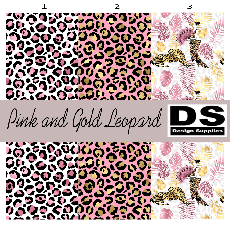 Pink and Gold Leopard