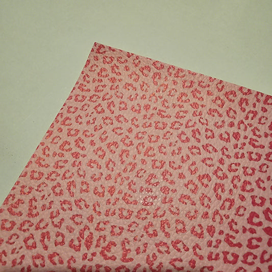 Printed Leatherette - Pink Leolard