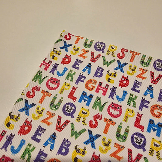 Printed Leatherette - Alphabet