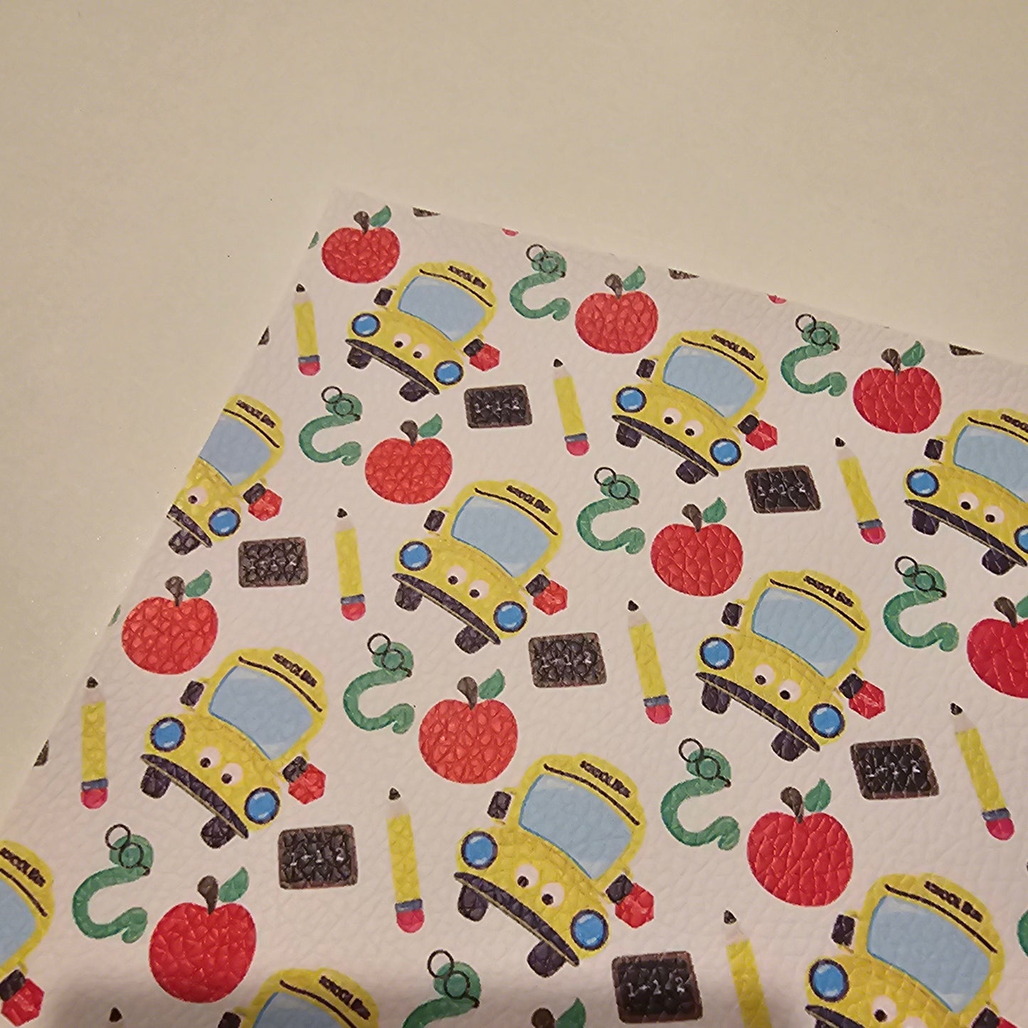 Printed Leatherette - School Bus