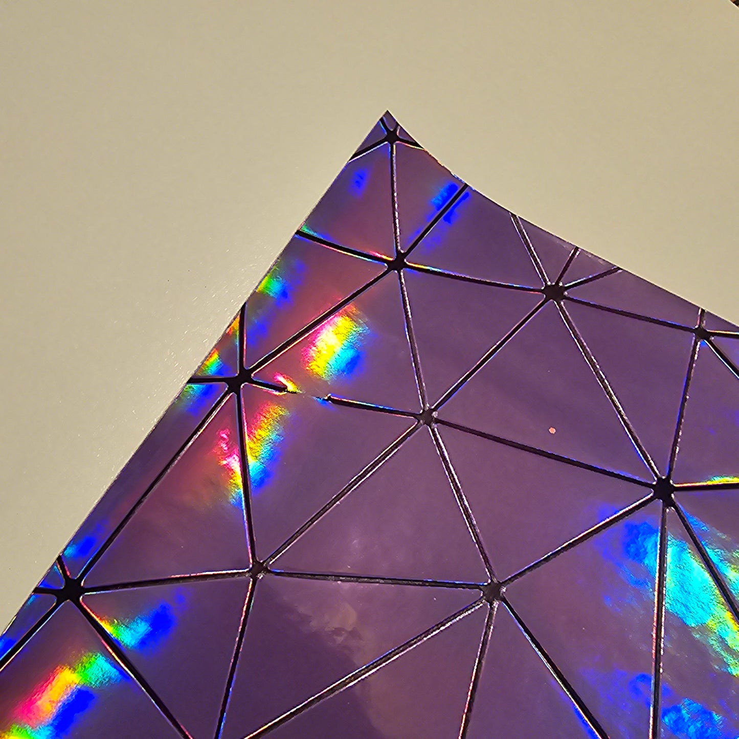 Faux Leather - Fractured Metallic Lilac