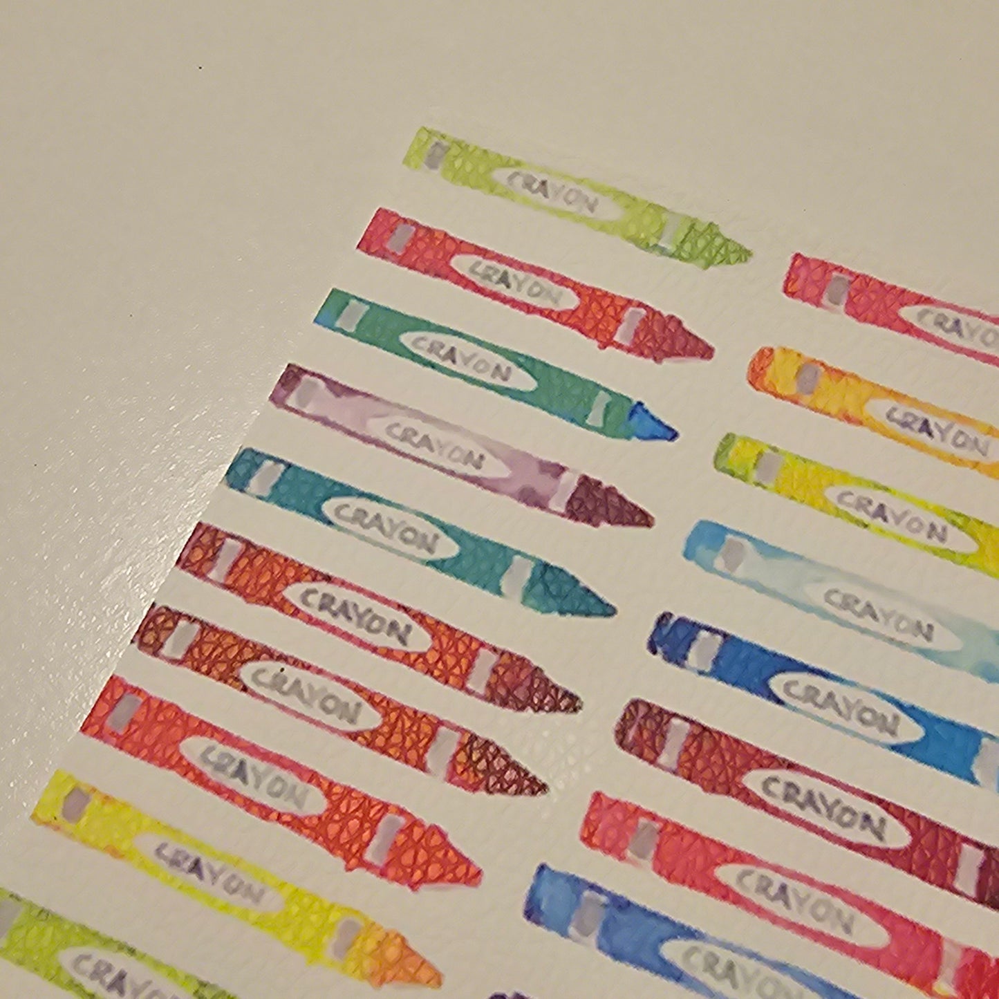 Printed Leatherette - Crayon