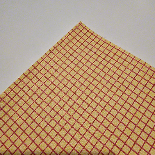 Printed Leatherette - Red Square