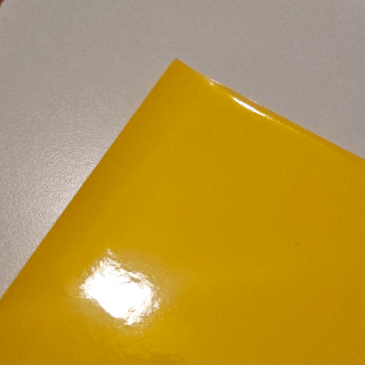 Faux Leather - Shiney Fluro Yellow