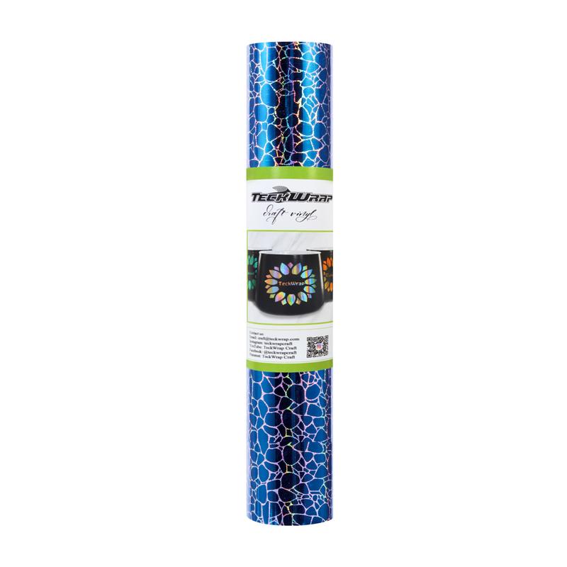 TECKWRAP - Holographic Cobblestone Pattern - Sapphire